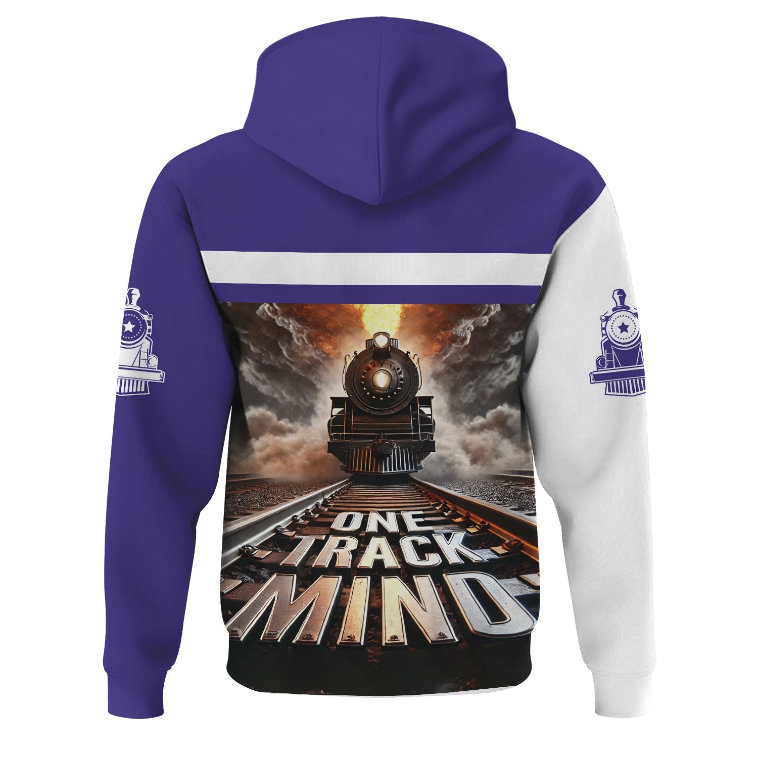 Railspirit Personalized Southern Pacific Railroad Hoodie One Track Mind Train Printed ZIp Up Hoodie