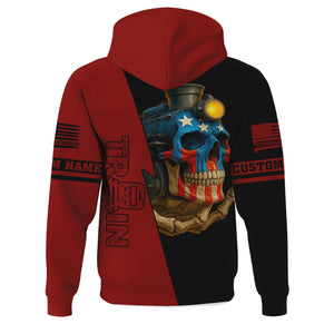 Railspirit Personalized Great Northern Railway Hoodie Train Skull American Flag GNR Zip Up Hoodie All Over Print