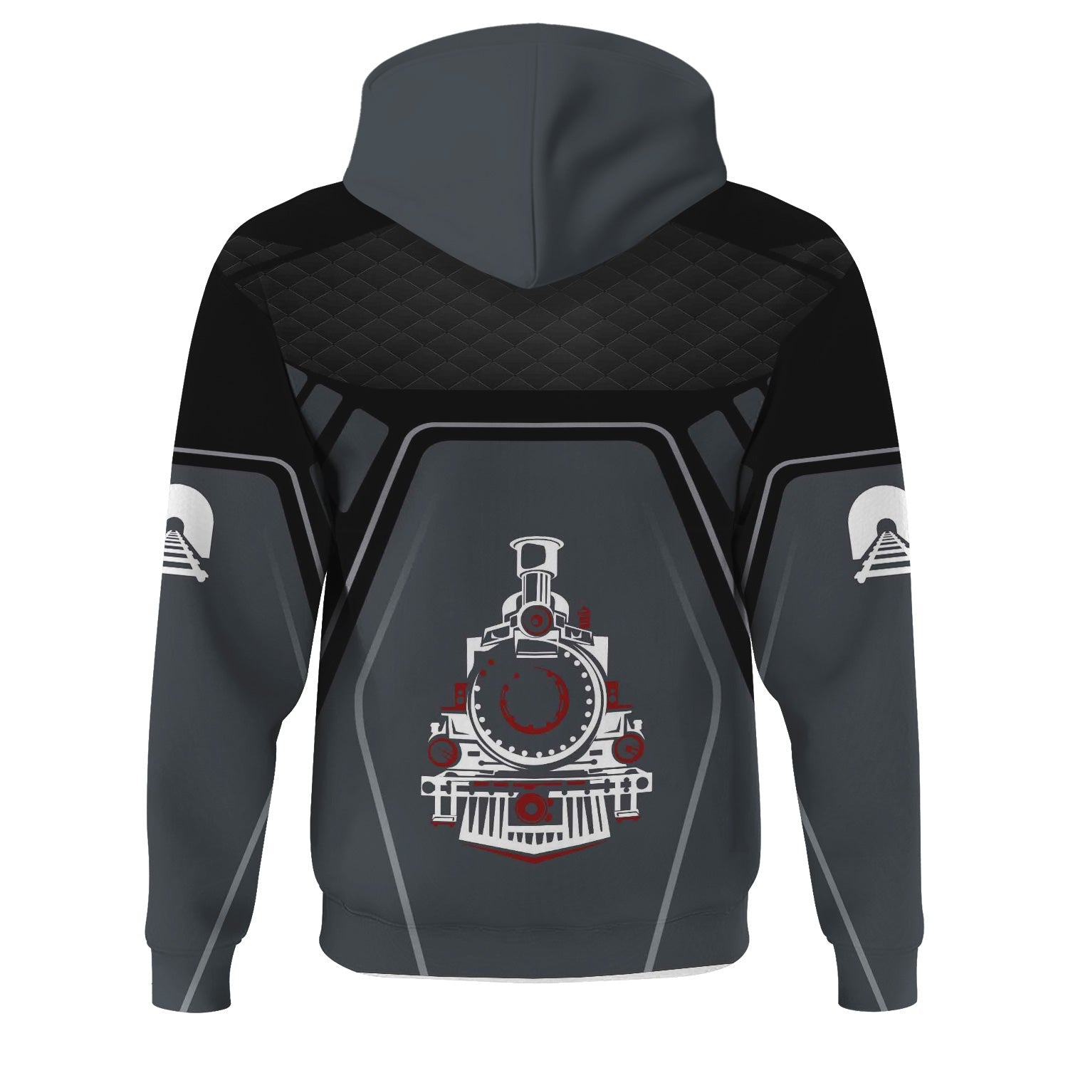 Railspirit Personalized Great Northern Railway Hoodie Steam Locomotive Engine Graphic GNR Train Zip Up Hoodie All Over Print