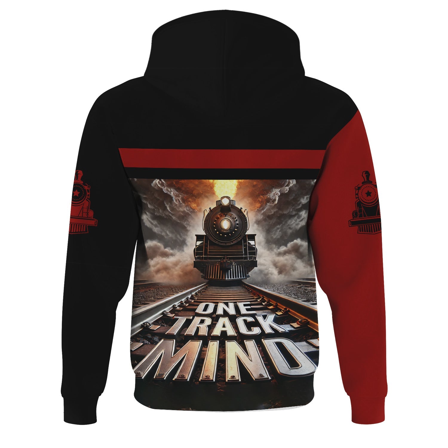 Railspirit Personalized Great Northern Railway Hoodie One Track Mind GNR Train Printed ZIp Up Hoodie