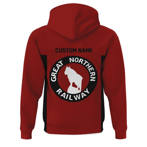 Railspirit Custom Name Great Northern Railway Hoodie Yes I Need All Those Train GNR Printed Zip Hoodie