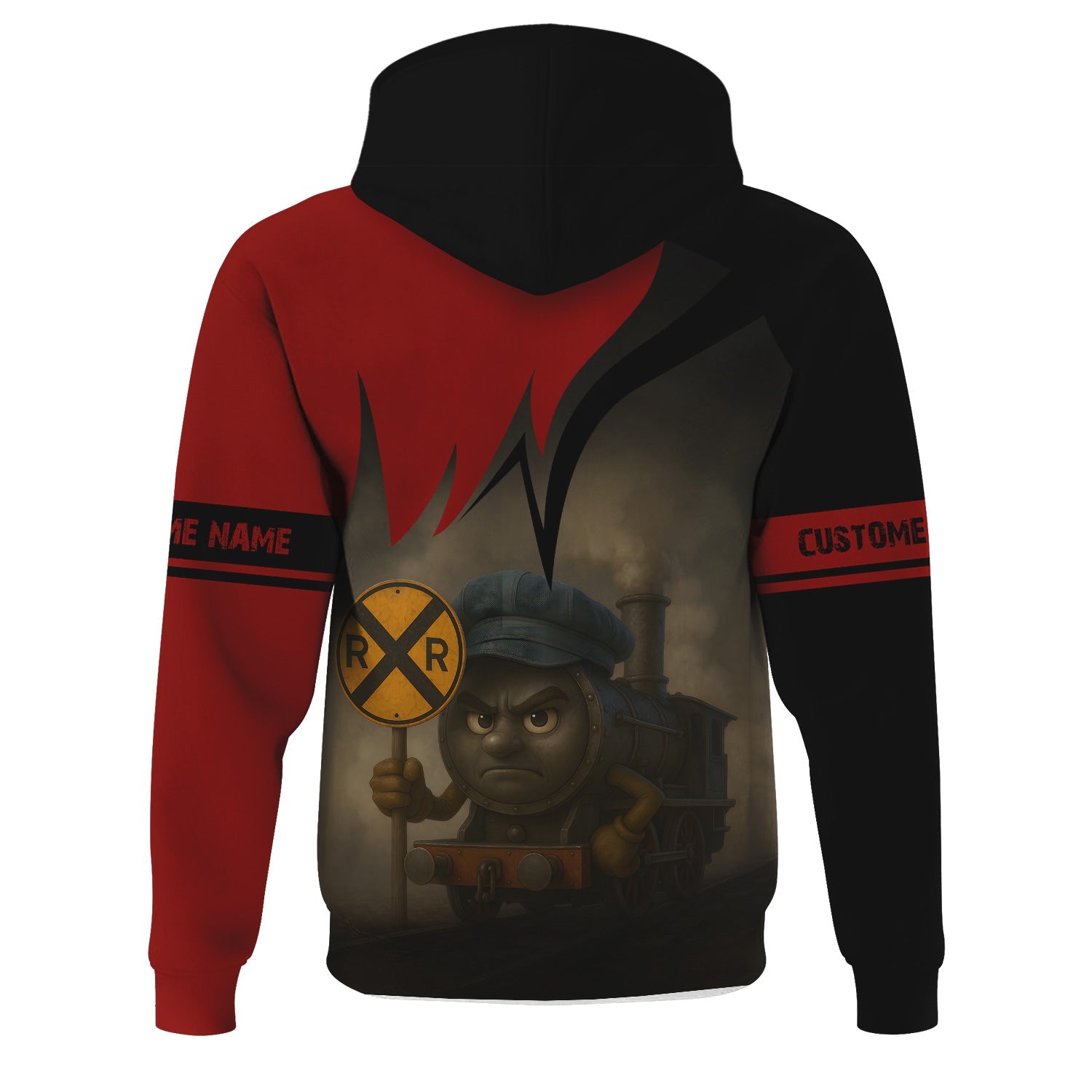 Railspirit Personalized Great Northern Railway Hoodie Angry Train GNR Hoodie Gift Idea For Train Lover