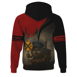 Railspirit Personalized Great Northern Railway Hoodie Angry Train GNR Hoodie Gift Idea For Train Lover