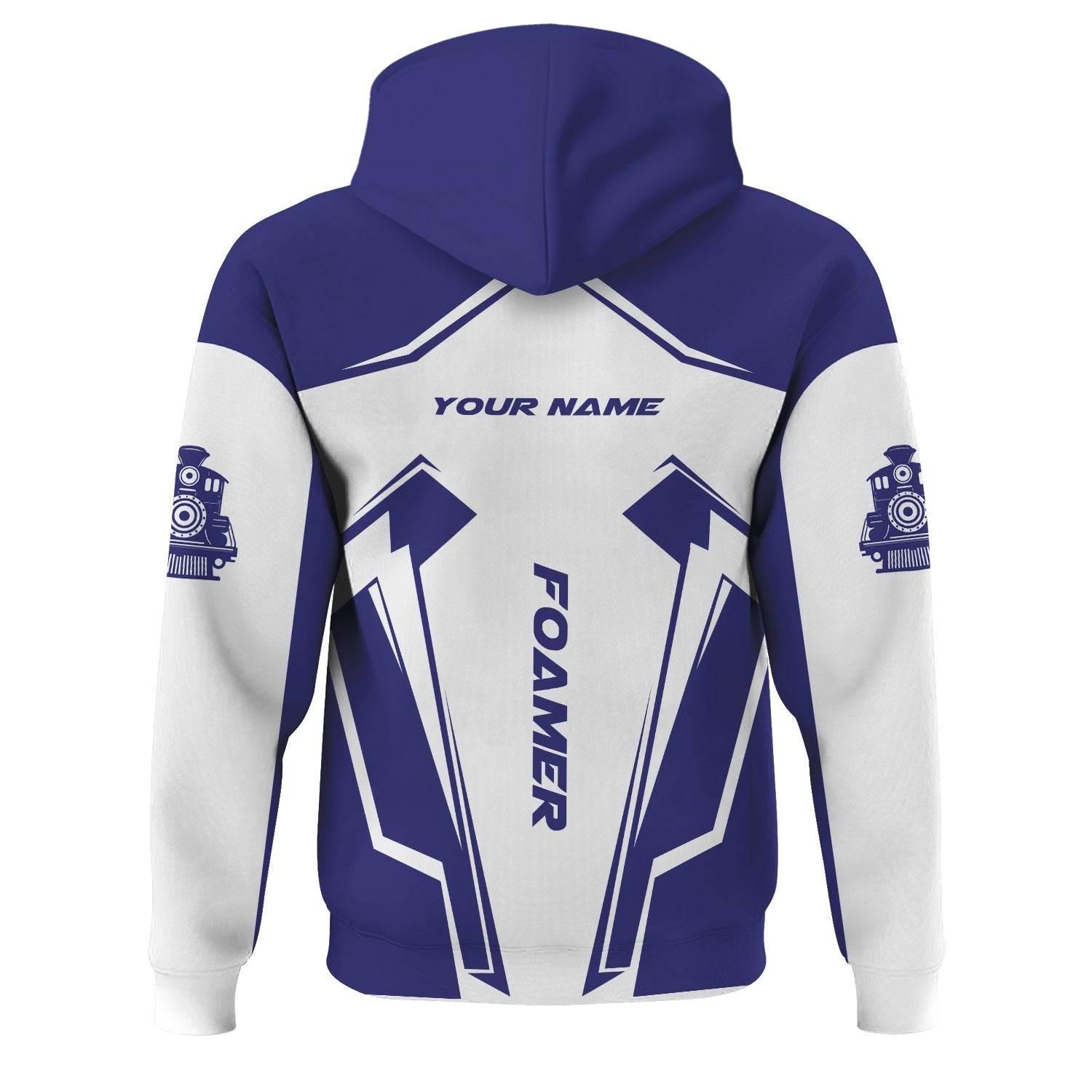 Railspirit Personalized Chicago, Burlington and Quincy Railroad Hoodie Railway Trainspotter Style Zip Up Hoodie Gift Idea For Foamers