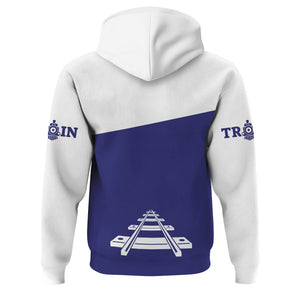 Railspirit Custom Name Chicago, Burlington and Quincy Railroad Hoodie One Track Mind Printed Zip Hoodie