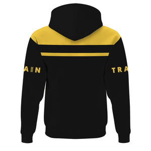Railspirit Custom Name Erie Railroad Hoodie American Train Ticket Printed Zip Hoodie