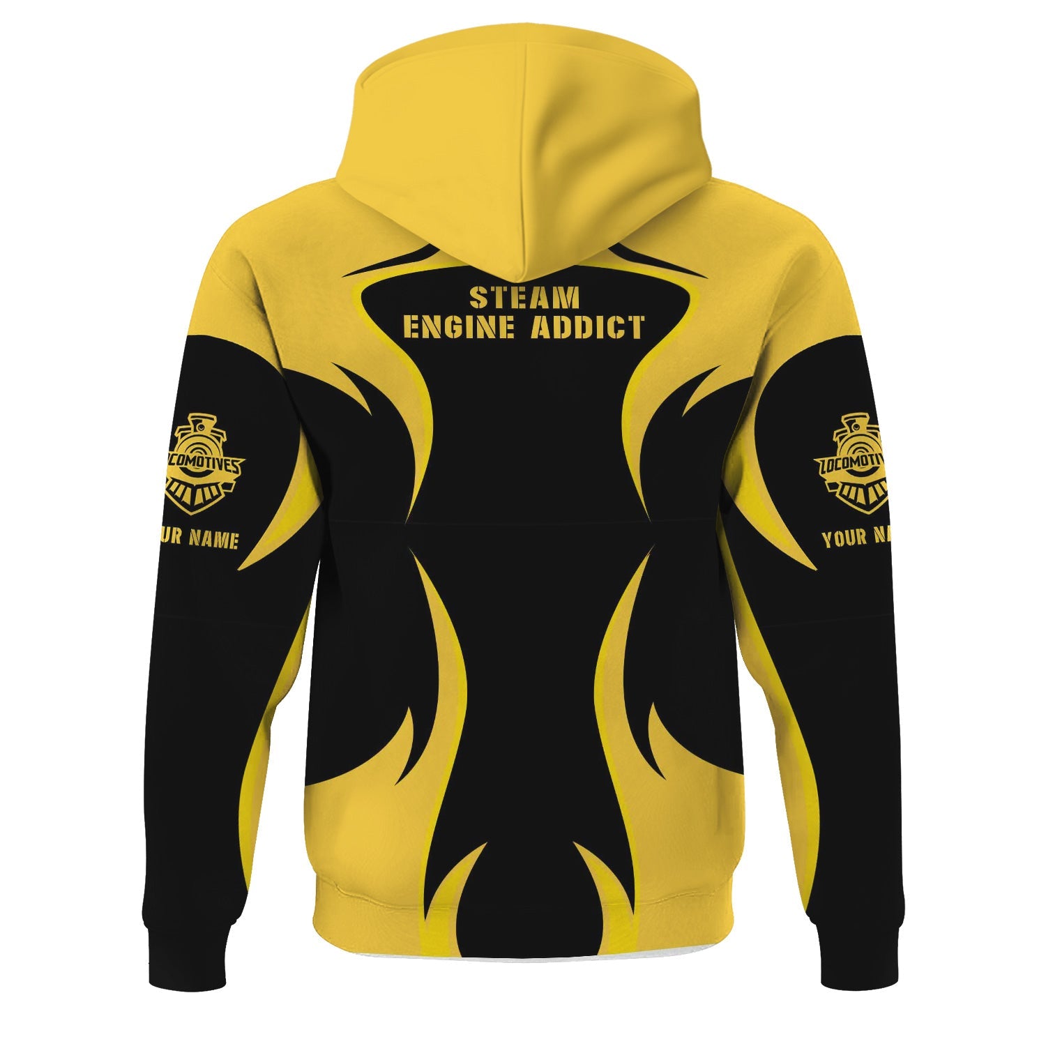 Railspirit Personalized Erie Railroad Hoodie Distinctive Flame Style Zip Up Hoodie For Steam Engine Addict