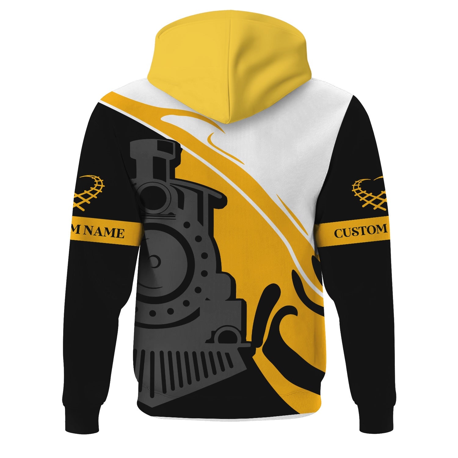 Railspirit Personalized Erie Railroad Hoodie Flame-Inspired Style Zip Up Hoodie Gift Idea For Train Lovers