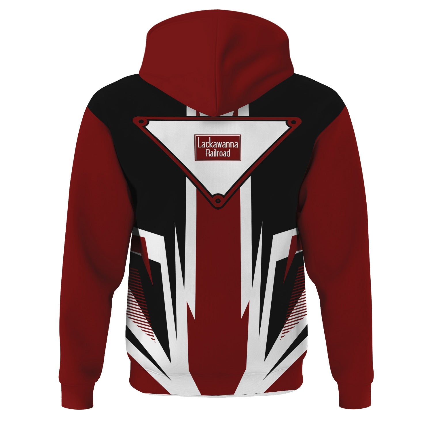 Railspirit Delaware, Lackawanna and Western Railroad Hoodie Bold Graphic Style DL&W All Over Printed Zip Up Hoodie