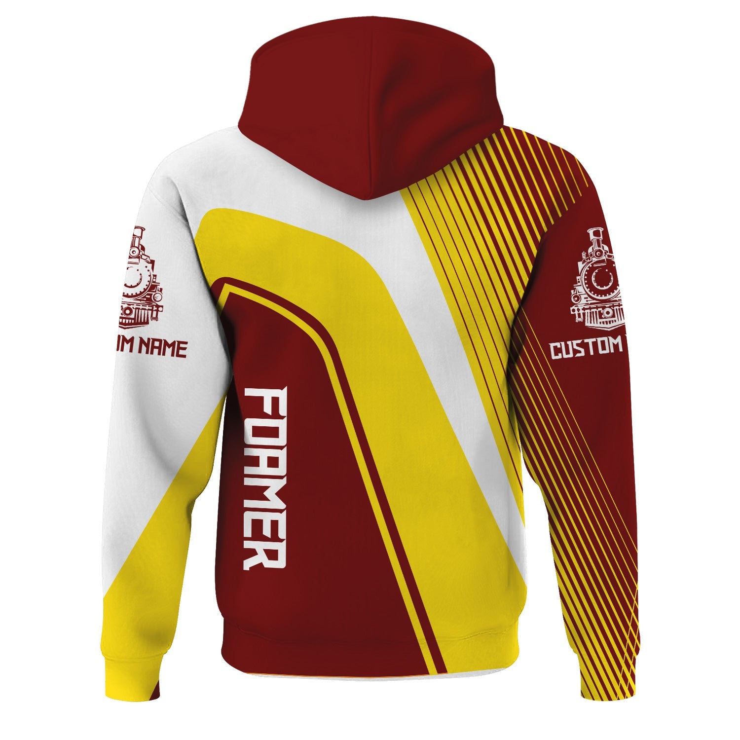 Railspirit Personalized Delaware, Lackawanna and Western Railroad Hoodie Vibrant Striking Style DL&W Zip Up Hoodie For Rail Enthusiasts