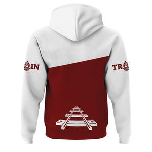 Railspirit Custom Name Delaware, Lackawanna and Western Railroad Hoodie One Track Mind DL&W Printed Zip Hoodie