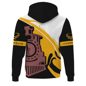 Railspirit Personalized Seaboard Air Line Railroad Hoodie Flame-Inspired Style Zip Up Hoodie Gift Idea For Train Lovers