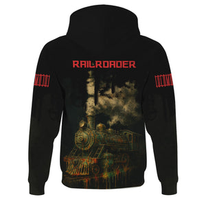 Railspirit Personalized Seaboard Air Line Railroad Hoodie Vintage Train Art Style Zip Up Hoodie For Locomotive Fans