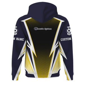 Railspirit Personalized Chessie System Railroad Hoodie Lightning Graphic Style Zip Up Hoodie Gift Idea For Train Lover