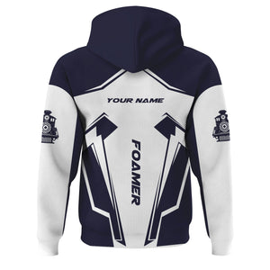 Railspirit Personalized Chessie System Railroad Hoodie Railway Trainspotter Style Zip Up Hoodie Gift Idea For Foamers