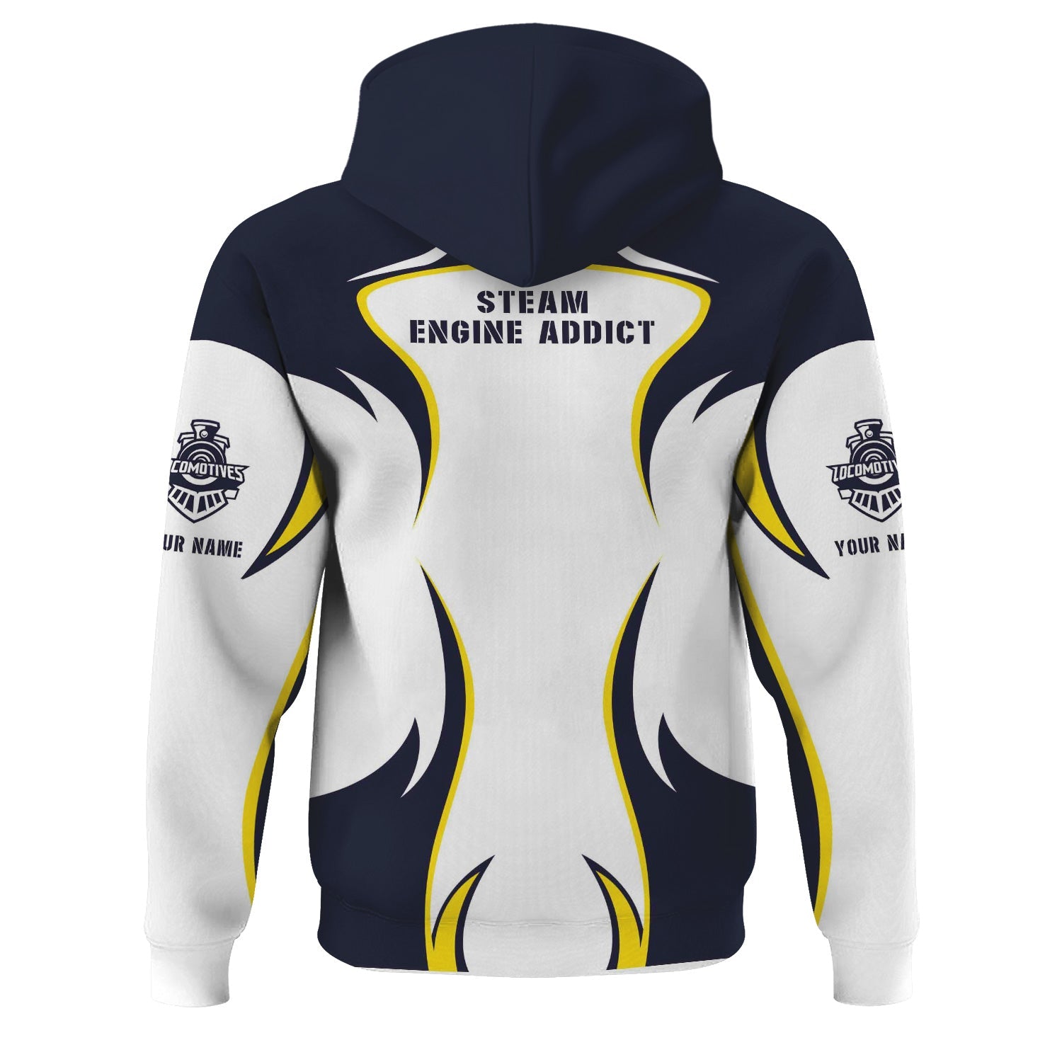 Railspirit Personalized Chessie System Railroad Hoodie Distinctive Flame Style Zip Up Hoodie For Steam Engine Addict