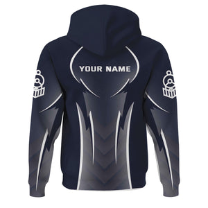 Railspirit Personalized Chessie System Railroad Hoodie Striking Line Style Train Zip Up Hoodie For Locomotive Lovers