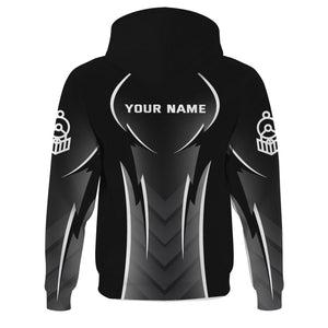 Railspirit Personalized Atlantic Coast Line Railroad Hoodie Striking Line Style Train Zip Up Hoodie For Locomotive Lovers