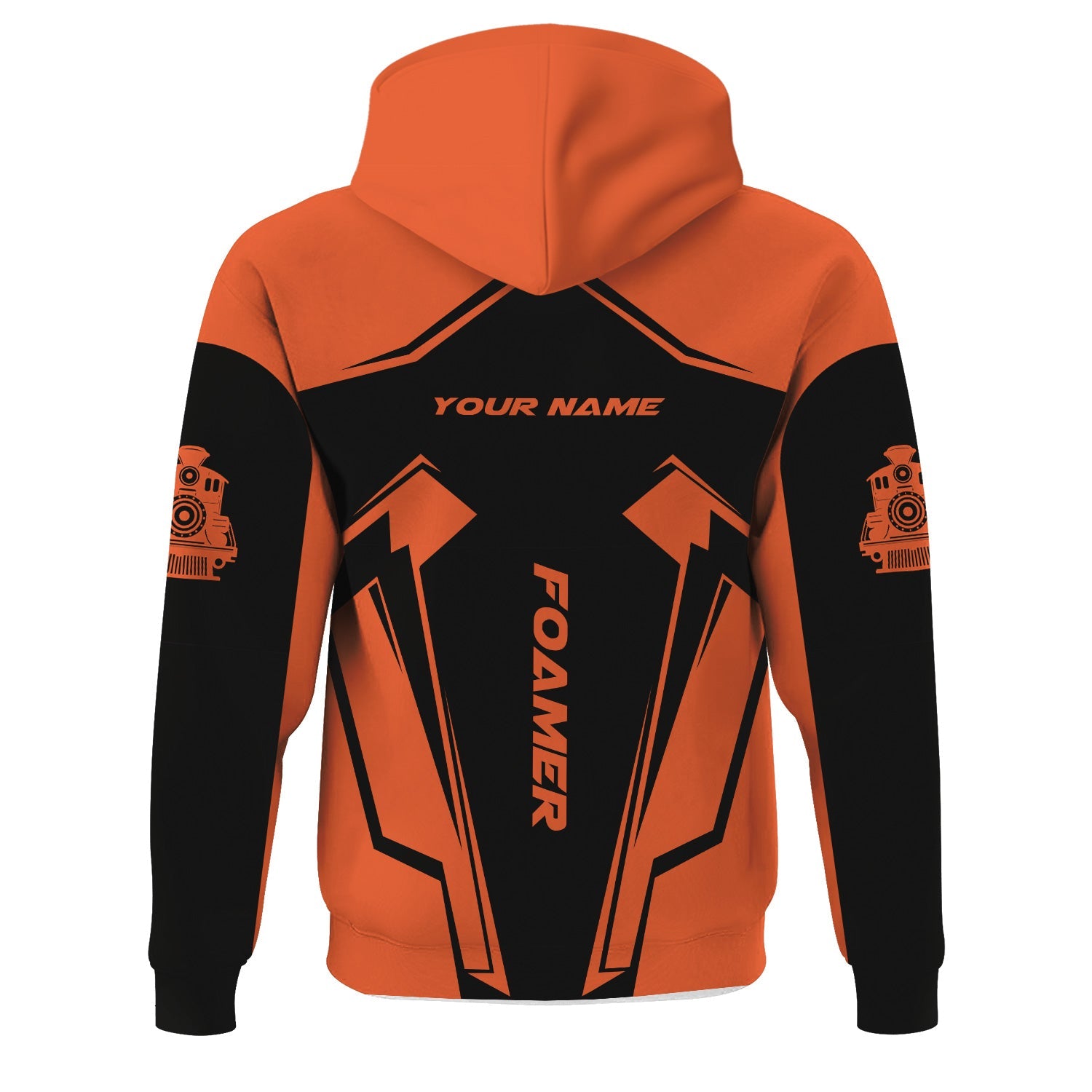 Railspirit Personalized Illinois Central Railroad Hoodie Railway Trainspotter Style Zip Up Hoodie Gift Idea For Foamers