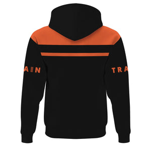 Railspirit Custom Name Illinois Central Railroad Hoodie American Train Ticket Printed Zip Hoodie