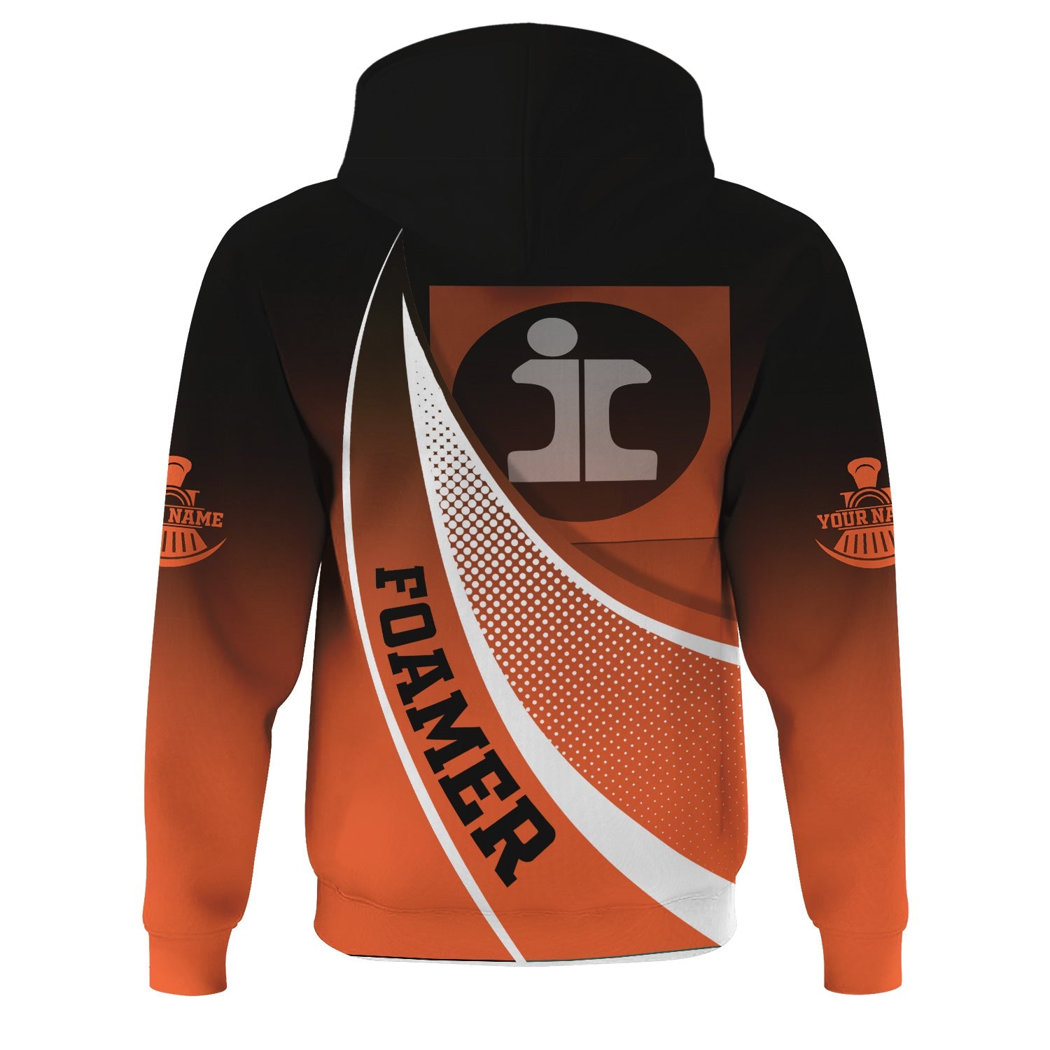 Railspirit Personalized Illinois Central Railroad Hoodie Railway-Themed Style Zip Up Hoodie Gift Idea For Trainspotter