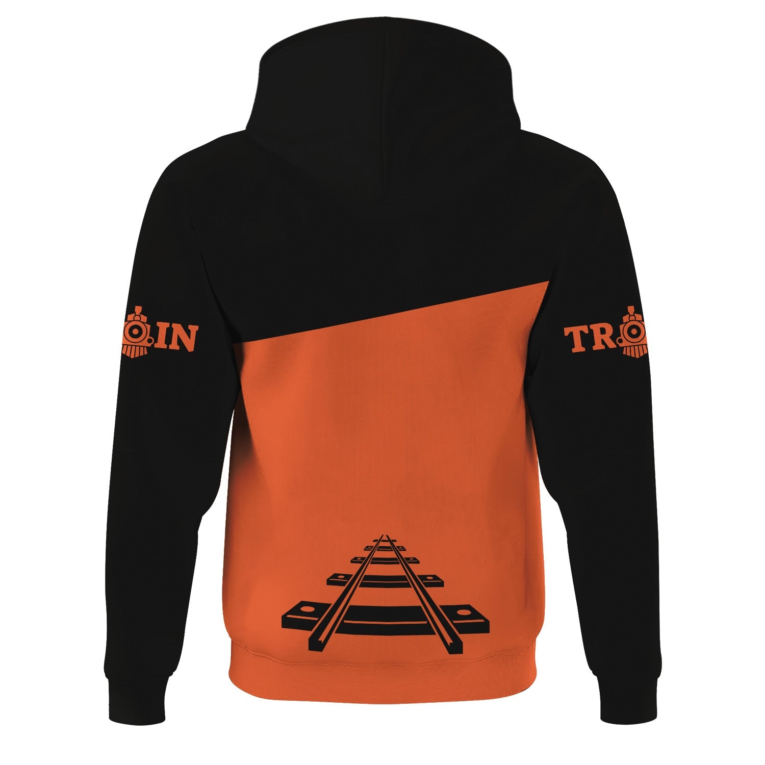 Railspirit Custom Name Illinois Central Railroad Hoodie One Track Mind Printed Zip Hoodie