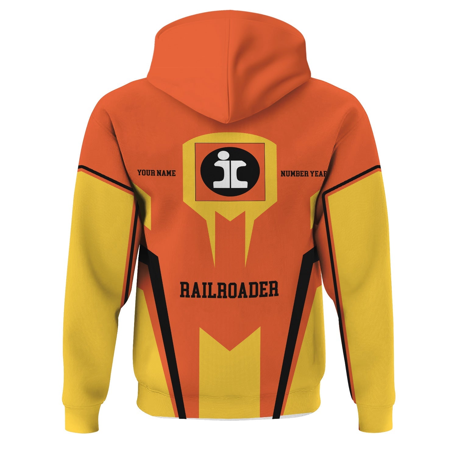 Railspirit Personalized Illinois Central Railroad Hoodie Custom Year Railroader Zip Up Hoodie Gift Idea For Train Lover