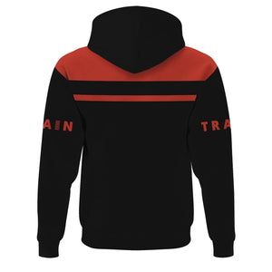 Railspirit Custom Name Chicago and North Western Railway Hoodie American Train Ticket Printed Zip Hoodie