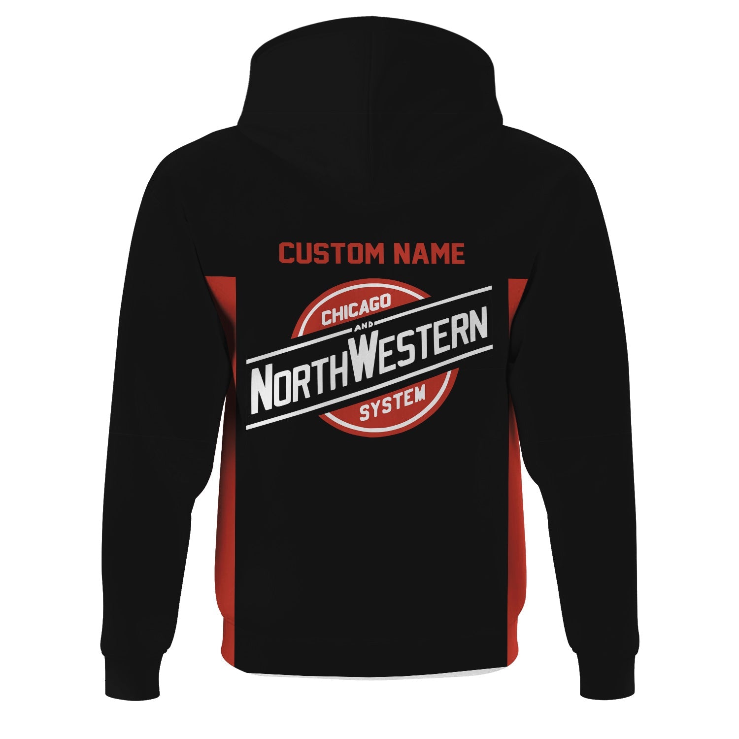 Railspirit Custom Name Chicago and North Western Railway Hoodie Yes I Need All Those Train Printed Zip Hoodie