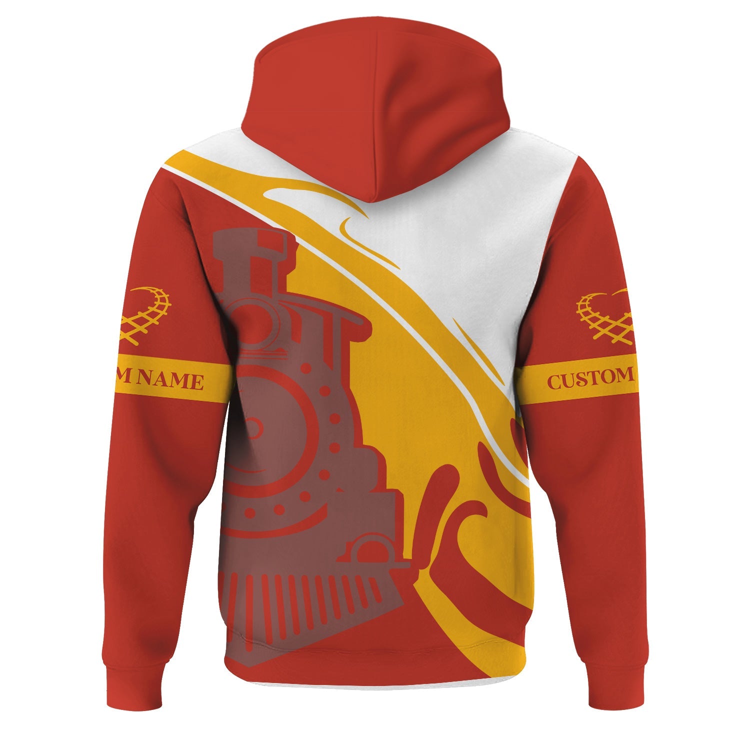 Railspirit Personalized Chicago and North Western Railway Hoodie Flame-Inspired Style Zip Up Hoodie Gift Idea For Train Lovers