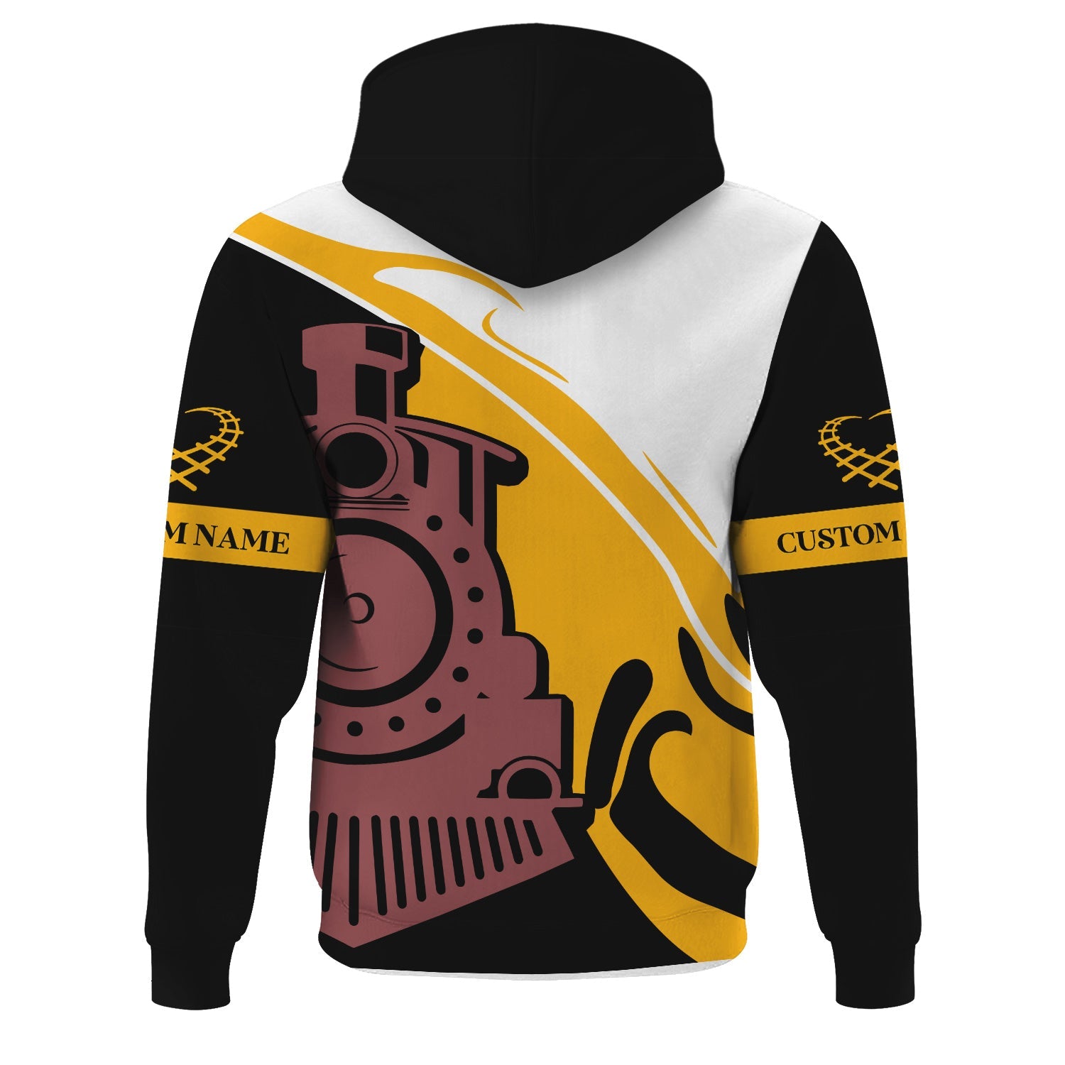 Railspirit Personalized Chicago, Milwaukee, St. Paul and Pacific Railroad Hoodie Flame-Inspired Style Milwaukee Road Zip Up Hoodie