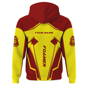 Railspirit Personalized Denver and Rio Grande Western Railroad Hoodie Railway Trainspotter Style Zip Up Hoodie Gift Idea For Foamers