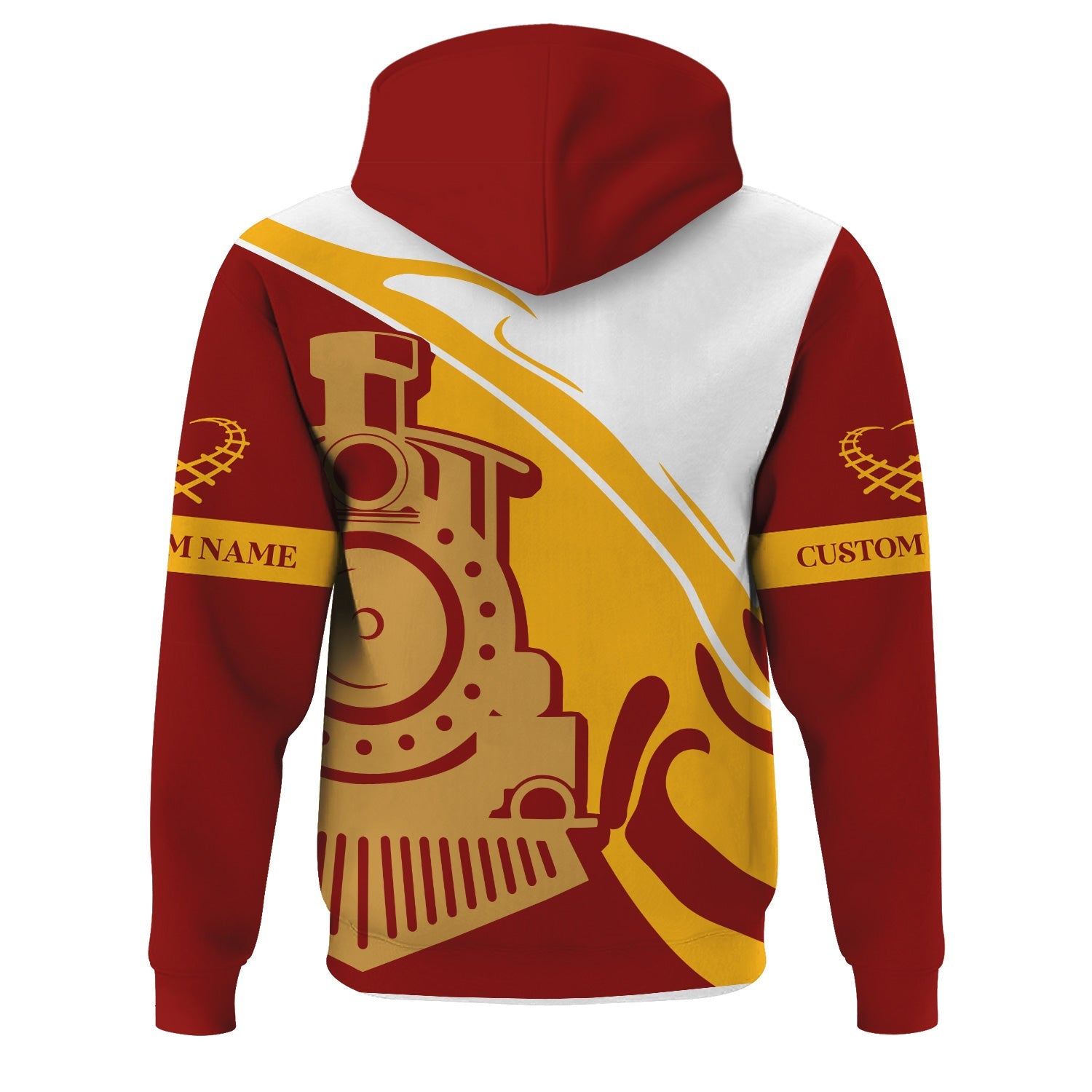 Railspirit Personalized Denver and Rio Grande Western Railroad Hoodie Flame-Inspired Style Zip Up Hoodie Gift Idea For Train Lovers
