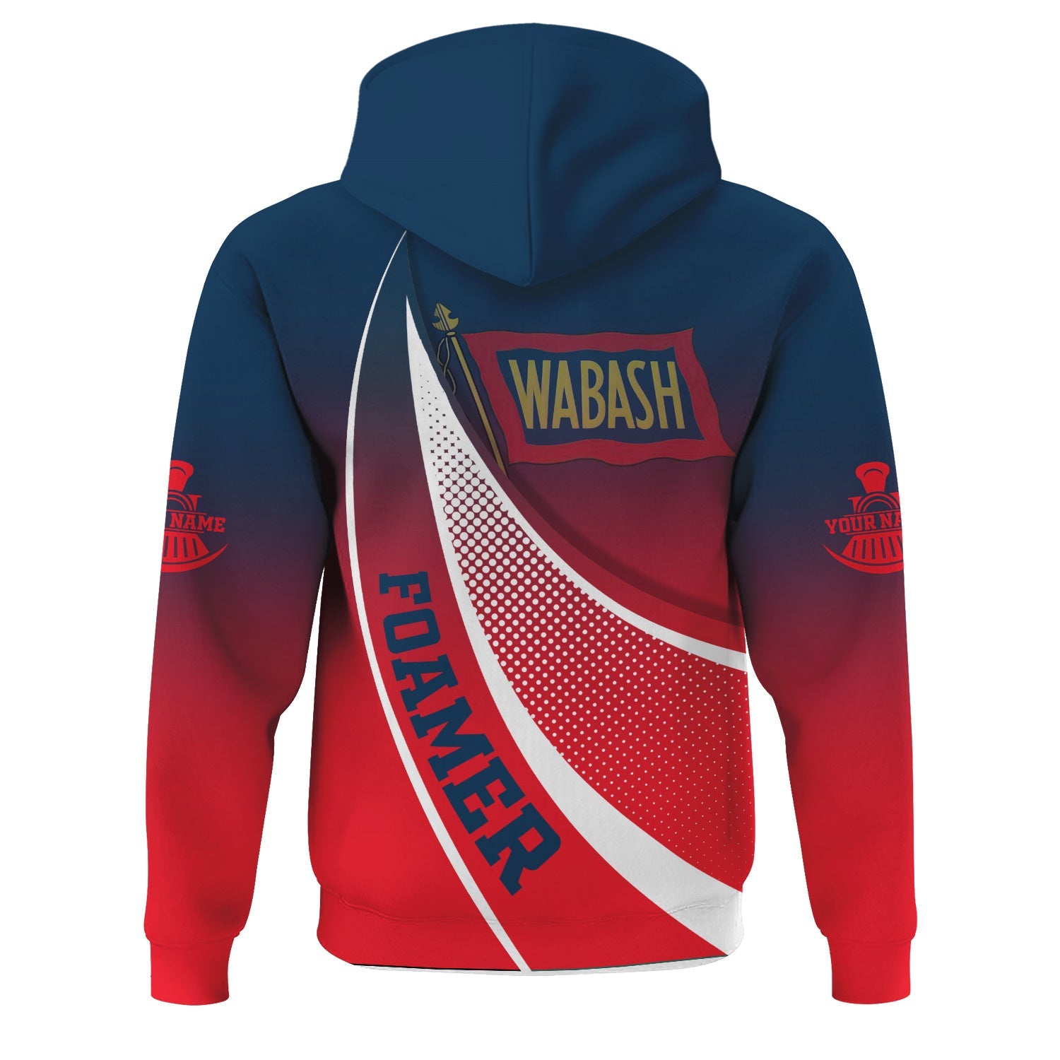 Railspirit Personalized Wabash Railroad Hoodie Railway-Themed Style Zip Up Hoodie Gift Idea For Trainspotter