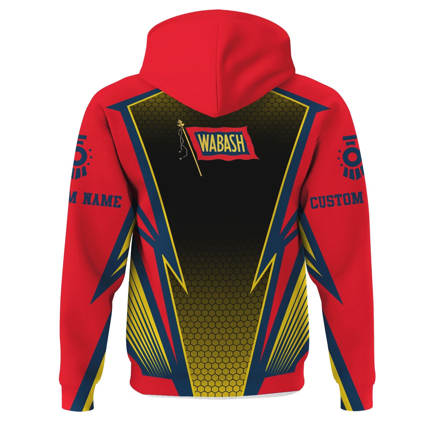 Railspirit Personalized Wabash Railroad Hoodie Lightning Graphic Style Zip Up Hoodie Gift Idea For Train Lover