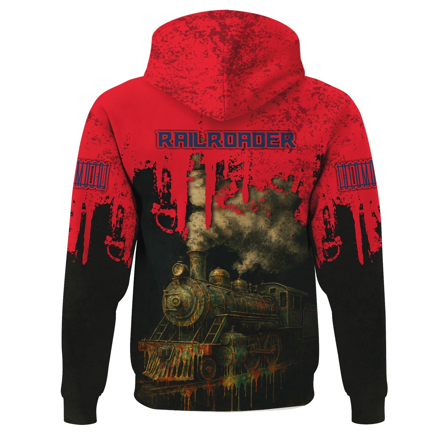 Railspirit Personalized Wabash Railroad Hoodie Vintage Train Art Style Zip Up Hoodie For Locomotive Fans