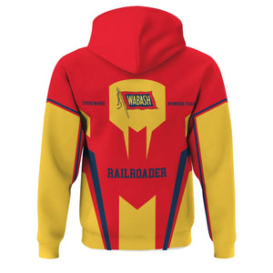 Railspirit Personalized Wabash Railroad Hoodie Custom Year Railroader Zip Up Hoodie Gift Idea For Train Lover