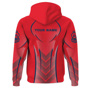 Railspirit Personalized Wabash Railroad Hoodie Striking Line Style Train Zip Up Hoodie For Locomotive Lovers