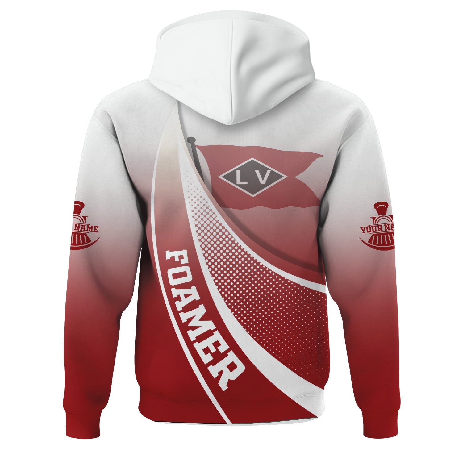 Railspirit Personalized Lehigh Valley Railroad Hoodie Railway-Themed Style Zip Up Hoodie Gift Idea For Trainspotter