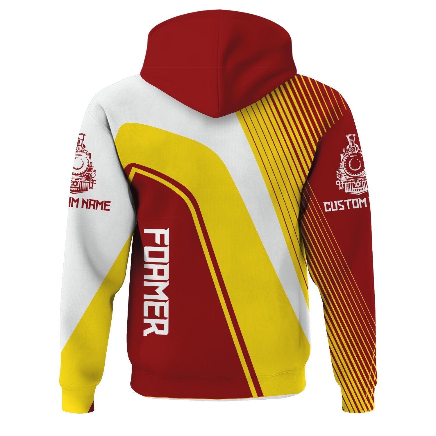 Railspirit Personalized Lehigh Valley Railroad Hoodie Vibrant Striking Style Zip Up Hoodie For Rail Enthusiasts