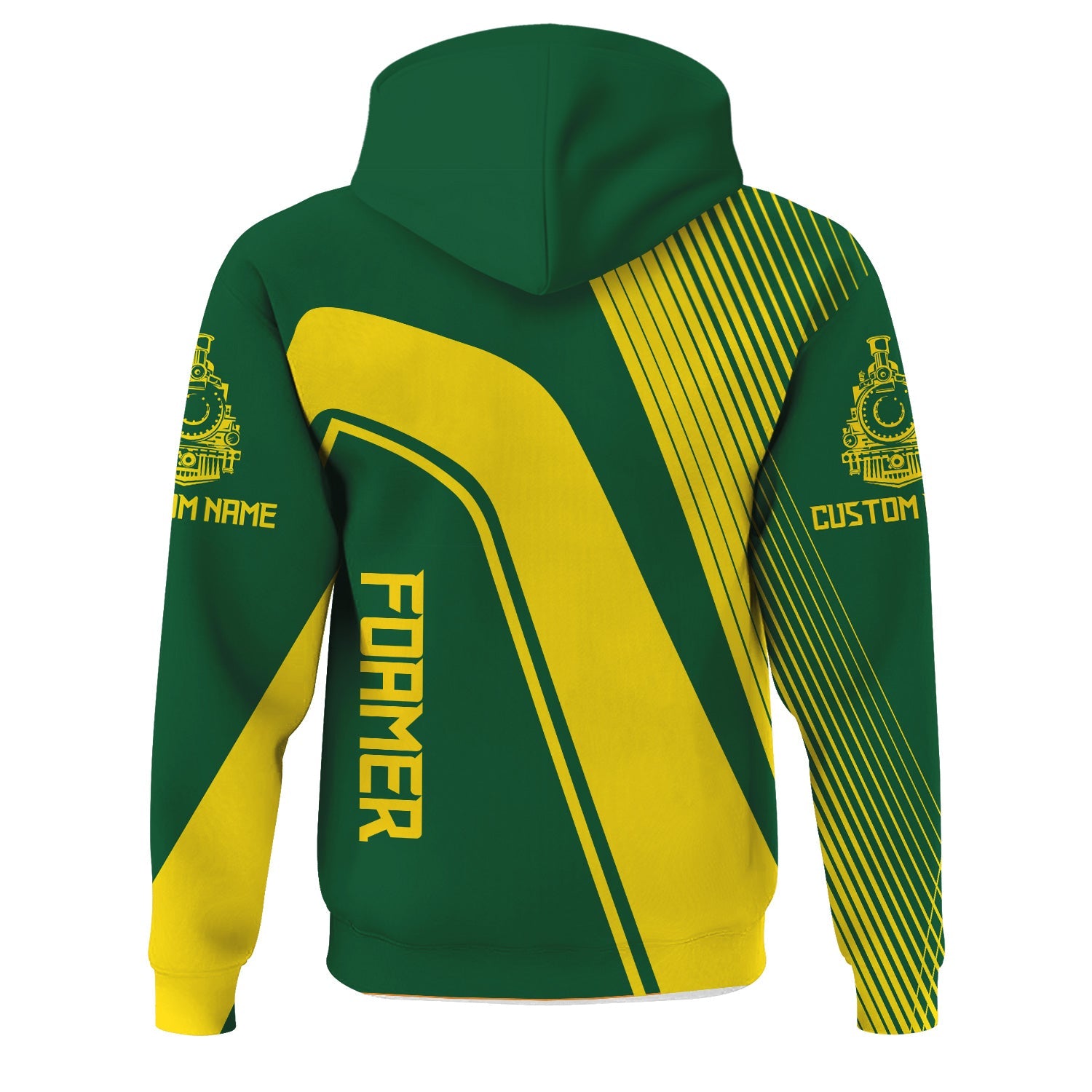 Railspirit Personalized Maine Central Railroad Hoodie Vibrant Striking Style Zip Up Hoodie For Rail Enthusiasts