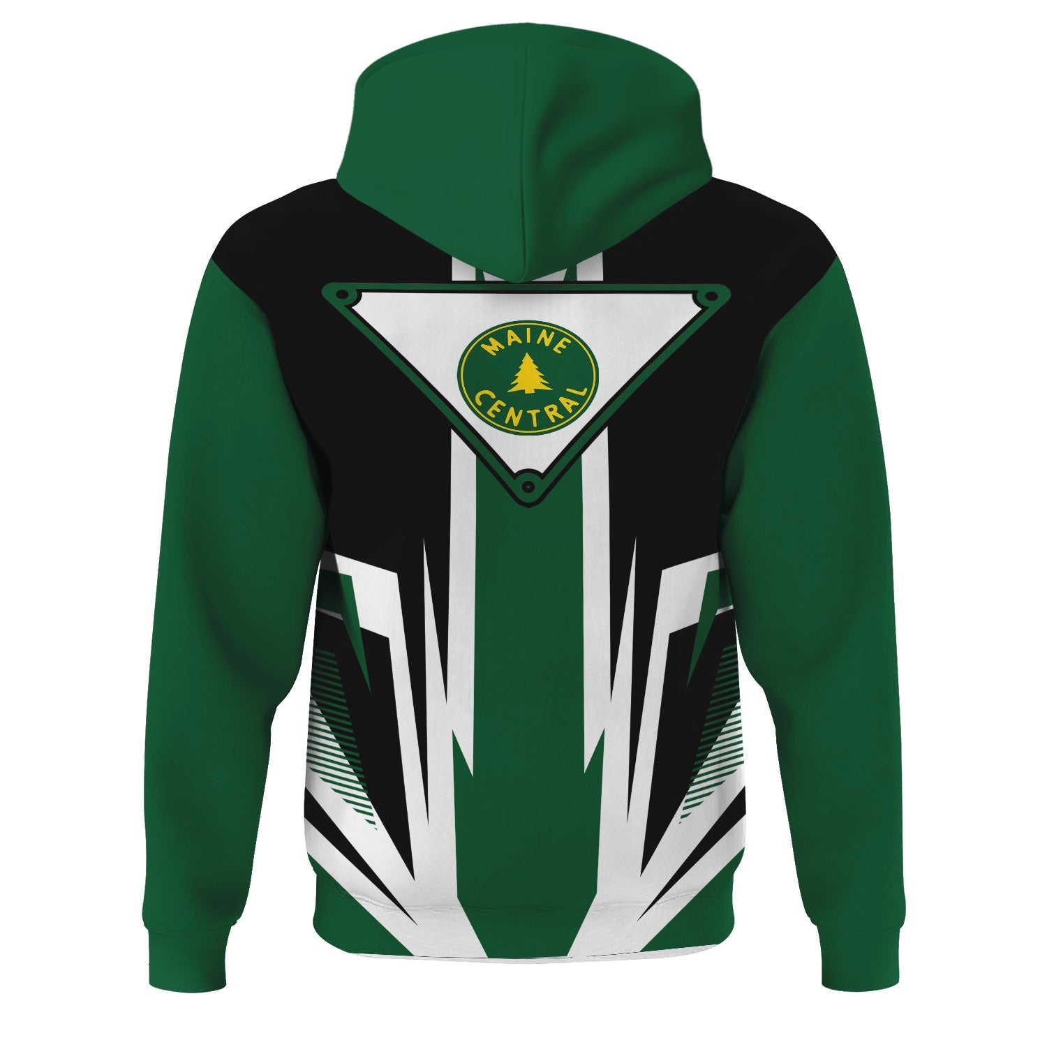 Railspirit Maine Central Railroad Hoodie Bold Graphic Style All Over Printed Zip Up Hoodie