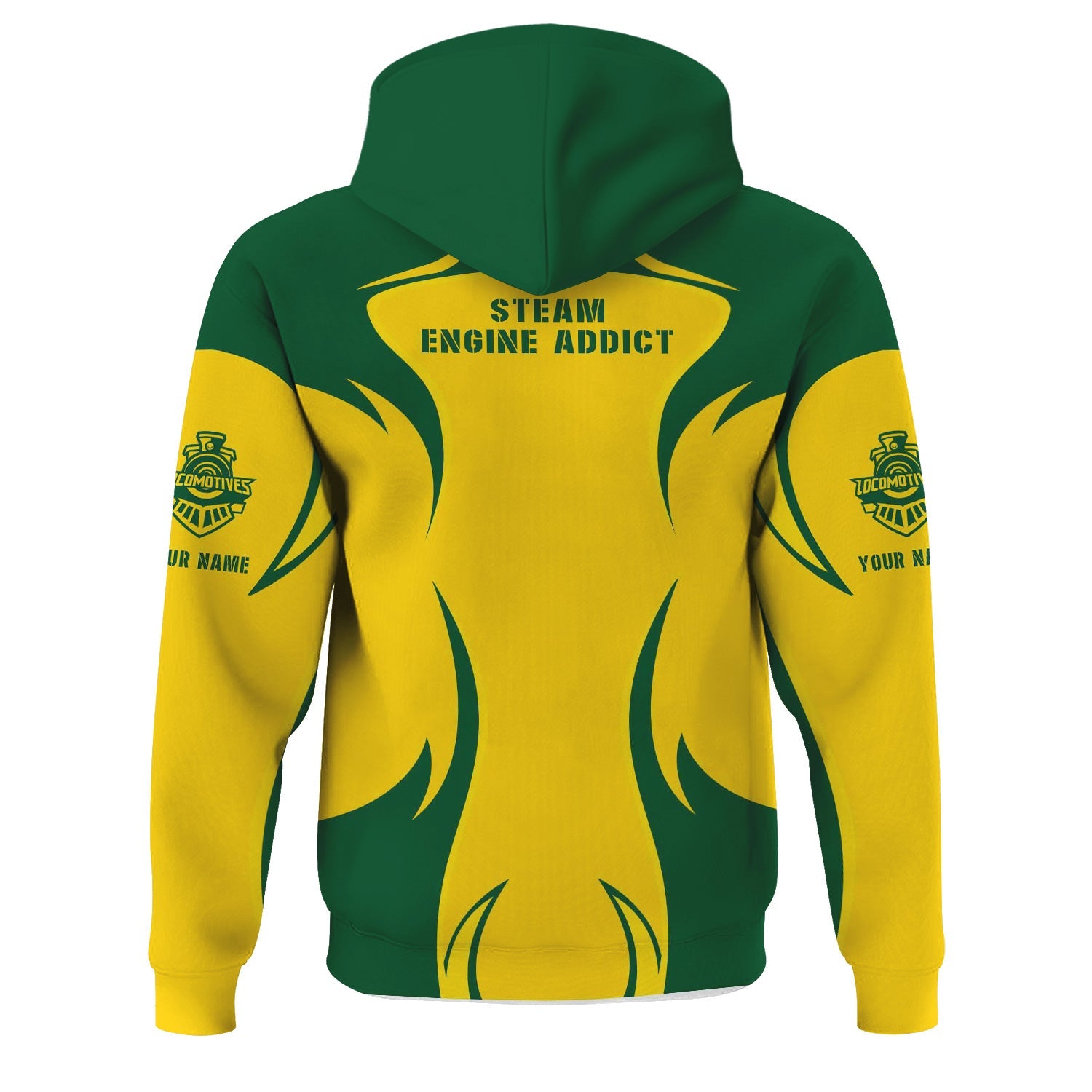 Railspirit Personalized Maine Central Railroad Hoodie Distinctive Flame Style Zip Up Hoodie For Steam Engine Addict