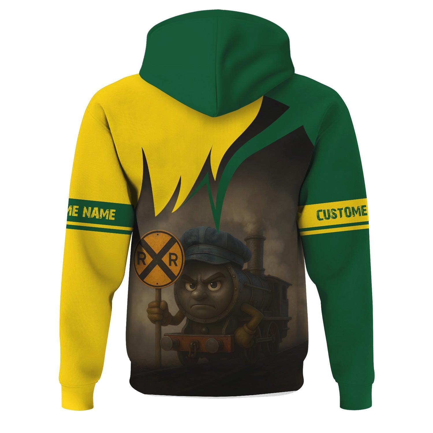 Railspirit Personalized Maine Central Railroad Hoodie Angry Train Hoodie Gift Idea For Train Lover