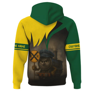 Railspirit Personalized Maine Central Railroad Hoodie Angry Train Hoodie Gift Idea For Train Lover