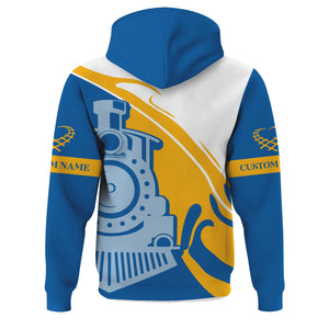 Railspirit Personalized Union Pacific Railroad Hoodie Flame-Inspired Style Big Boy Zip Up Hoodie Gift Idea For Train Lovers