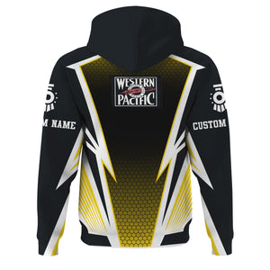 Railspirit Personalized Western Pacific Railroad Hoodie Lightning Graphic Style Zip Up Hoodie Gift Idea For Train Lover