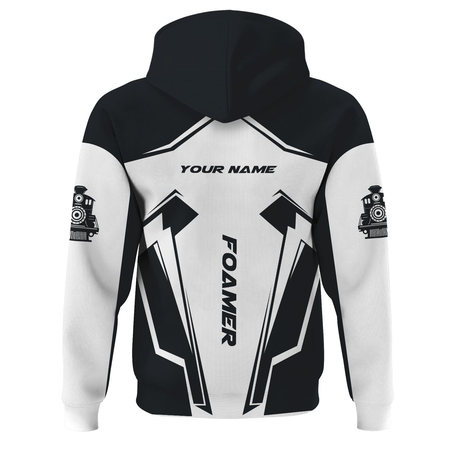 Railspirit Personalized Western Pacific Railroad Hoodie Railway Trainspotter Style Zip Up Hoodie Gift Idea For Foamers