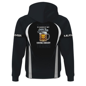 Railspirit Personalized Western Pacific Railroad Hoodie Stress Is Caused By Not Having Enough Trains  Zip Up Hoodie