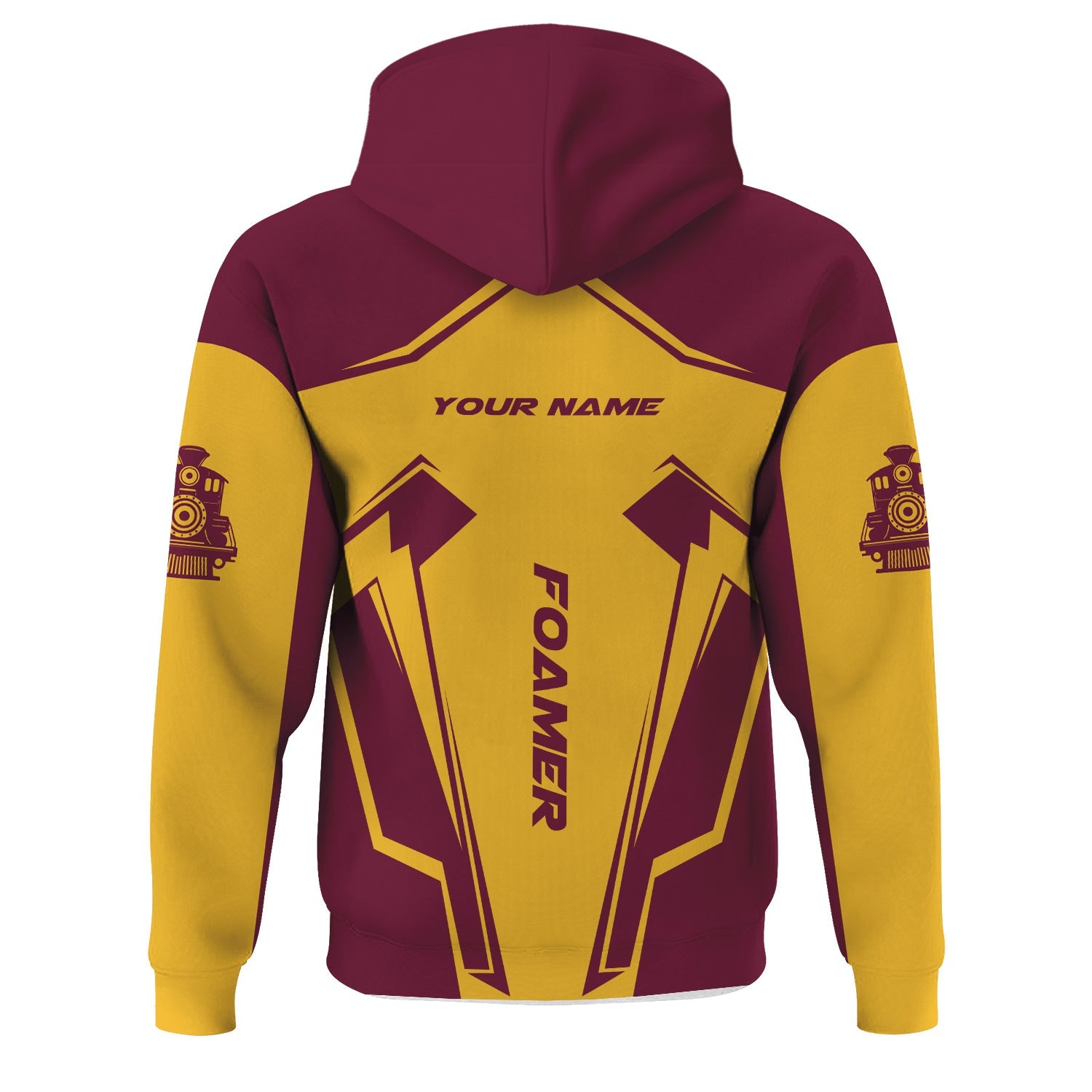 Railspirit Personalized Boston and Maine Railroad Hoodie Railway Trainspotter Style Zip Up Hoodie Gift Idea For Foamers